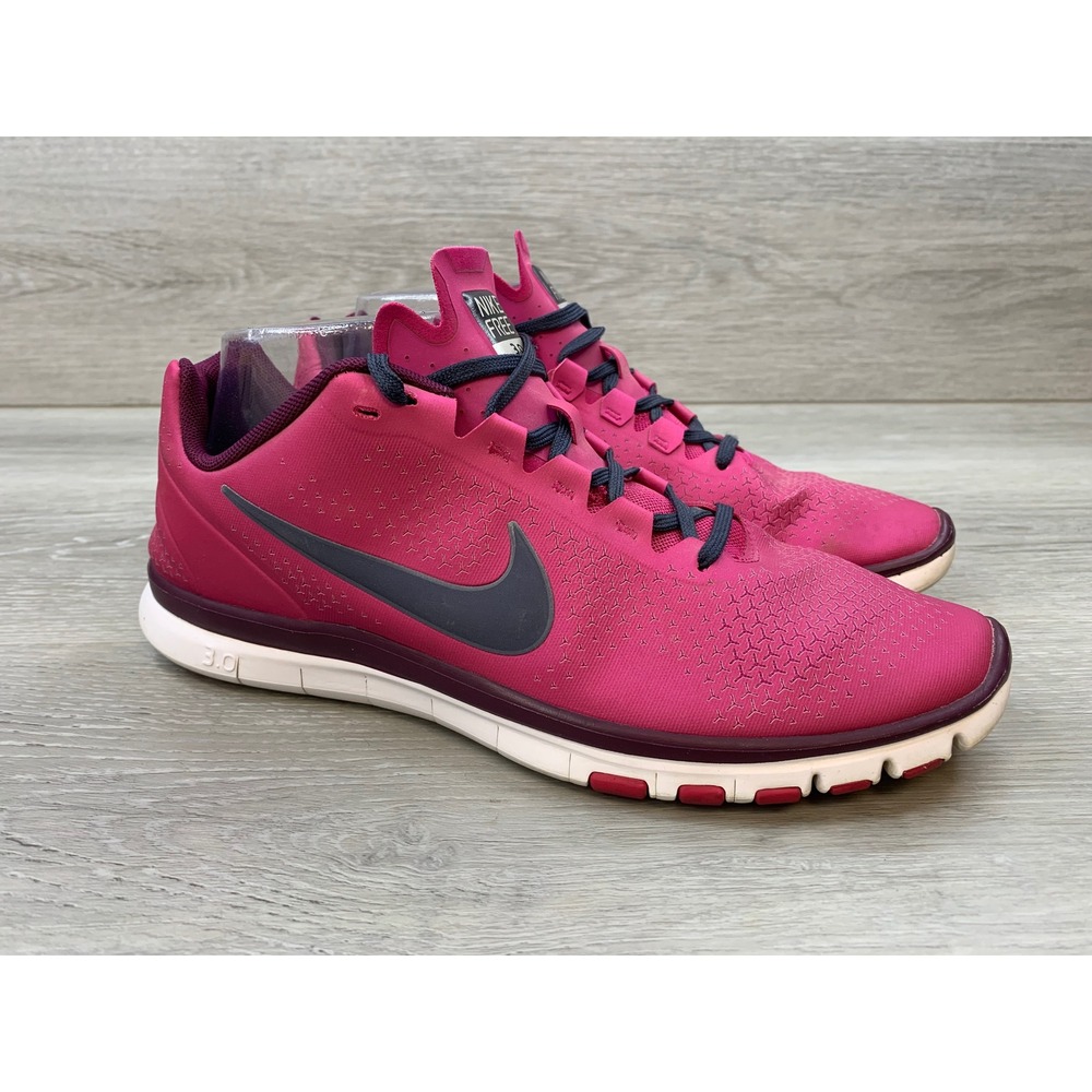 Nike Free 3.0 V5 Women's Running Shoes Pink Raspberry 9.5 Casual Athletic Shoes